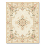 Elegant Floral Medallion Area Rug