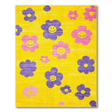 Playful Smiling Daisy Yellow Area Rug