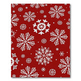 Geometric Modern Red Snowflake Pattern Area Rug