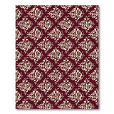 Elegant Red Fleur-de-Lis Damask Area Rug