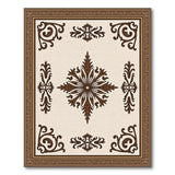 Ornate Ivory Medallion Area Rug