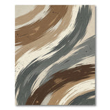 Beige and Neutral Sweeping Beige Brushstroke Abstract Area Rug