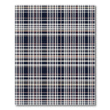 Grey Navy Plaid Area Rug