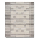 Grey Geometric Block Modern Area Rug