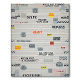 Distressed Graffiti Typography Area Rug