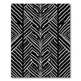 Bold Black White Chevron Tribal Area Rug