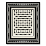 Ornate Border Geometric Diamond Area Rug
