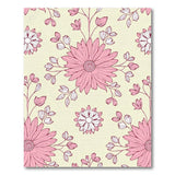 Blush Pink Daisy Floral Pink Area Rug