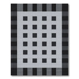 Black White Geometric Grid No. 17 Area Rug
