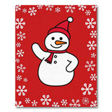 Festive Waving Snowman Christmas Area Rug