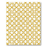 Golden Geometric Lattice Area Rug