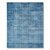 Textured Blue Teal Distressed Vintage Area Rug