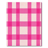 Vibrant Pink White Gingham Check Area Rug