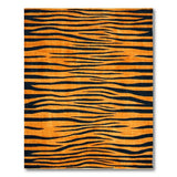 Wild Orange Tiger Stripe Area Rug