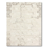 Neutral Geometric Interlock Area Rug
