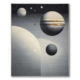 Cosmic Planets Abstract Area Rug