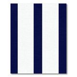 ODIKA Navy and White Vertical Striped Washable Area Rug, Low Pile Non-Slip