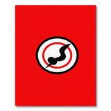 Bold Red Serpent Circle Area Rug