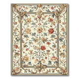 Beige and Neutral Elegant Floral Vintage Cream Area Rug