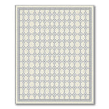 Beige Grey Geometric Lattice Area Rug