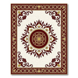 Ornate Red Gold Persian Medallion Rug