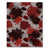 Bold Red Splatter Abstract Area Rug