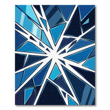 Blue Shatterburst Geometric Area Rug