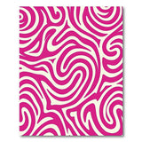 Bold Pink Swirl Abstract Area Rug