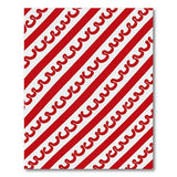 Bold Red Wavy Diagonal Stripe Rug