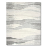 Grey Abstract Wave Abstract Area Rug