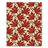 Vintage Red Maple Leaf Area Rug