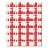 Vibrant Red Gingham Checkered Area Rug