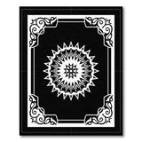 Intricate Traditional Persian Intricate Black White Mandala Area Rug