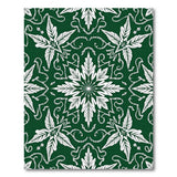 Emerald Green Intricate Leaf Vine Rug