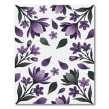 Purple Floral Cascade Area Rug