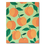 Vibrant Peach Fruit Pattern Area Rug