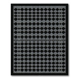 Bold Black White Diamond Harlequin Rug