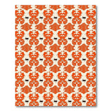 Bold Orange Abstract Motif Area Rug