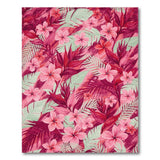 Floral Vintage Pink Vibrant Pink Floral Area Rug