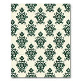 Floral Vintage Green Elegant Green Damask Floral Area Rug