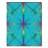 Vibrant Geometric Teal Area Rug