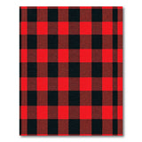 Rustic Farmhouse Red Red Black Buffalo Plaid Rustic Area Rug