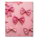 Textured Pink Bow Area Rug