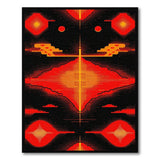 Southwestern Bold Red Diamond Southwestern Area Rug