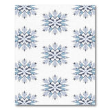 Blue Snowflake Geometric Area Rug