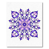 Floral Vintage Purple Floral Mandala Area Rug