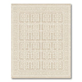 Beige Greek Key Geometric Beige and Neutral Area Rug