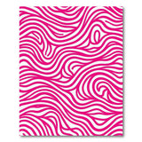 Hot Pink Wavy Zebra Stripe Area Rug