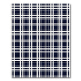 Navy White Plaid Checkered Area Rug