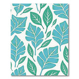 Teal Monstera Leaf Area Rug